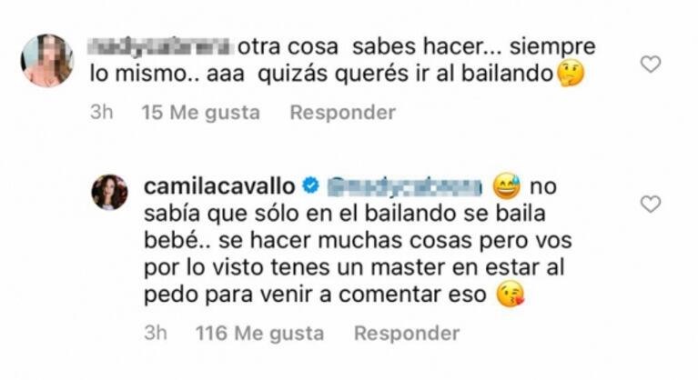 Camila Cavallo cruzó fuerte a las seguidoras que la criticaron por su destape sexy: "Acá muestro lo que quiero"