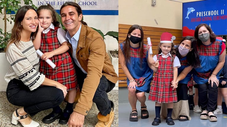 Camila Cavallo y Mariano Martínez compartieron el último día de salita de 4 de su hija.