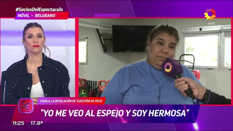 Camila de Cuestión de Peso habló con Socios del Espectáculo.