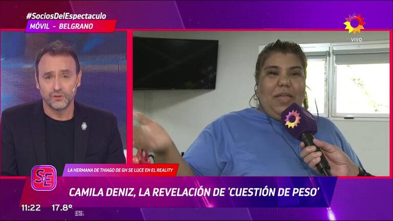 Camila Deniz aclaró por qué Thiago Medina no va a apoyarla a Cuestión de Peso