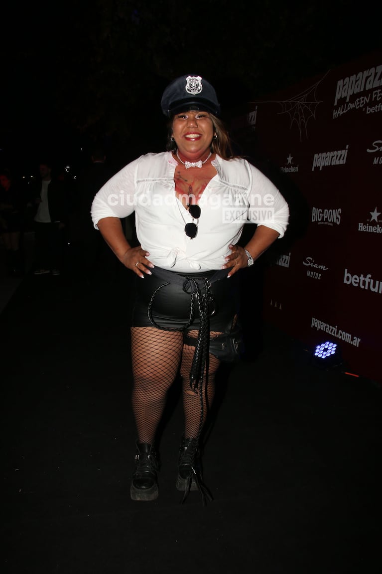 Camila Déniz disfrazada en la noche de Halloween (Foto: Movilpress).