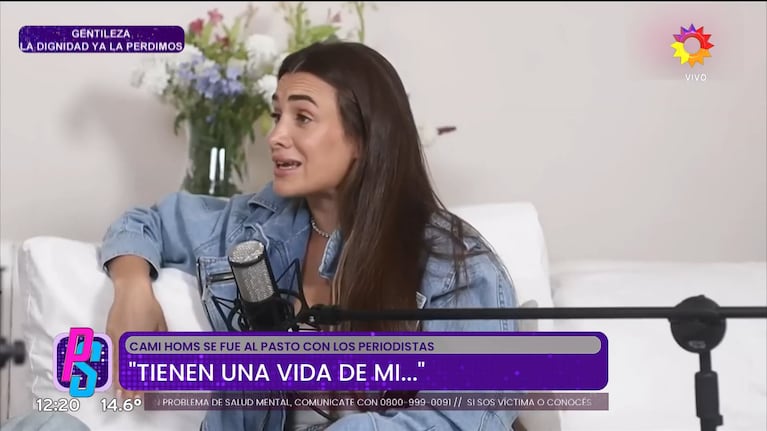 Camila Homs en el podcast La Dignidad ya  la Perdimos (Foto: captura de eltrece).