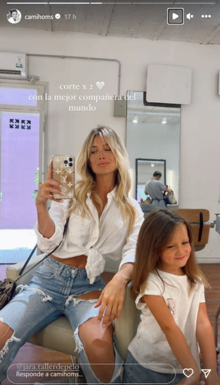 Camila Homs se cambió radicalmente el look junto a su hija: "Corte por dos"