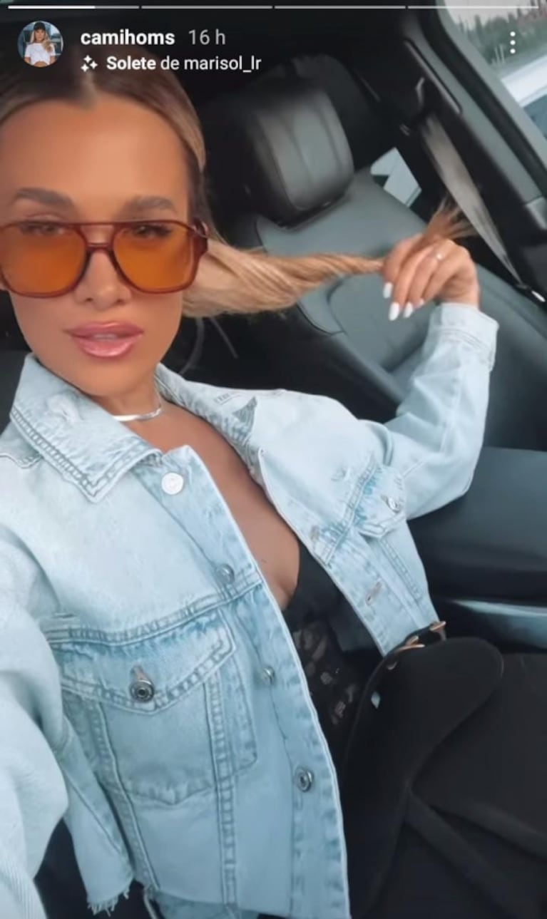 Camila Homs se mostró sensual en Madrid tras viajar con sus hijos a visitar a Rodrigo de Paul