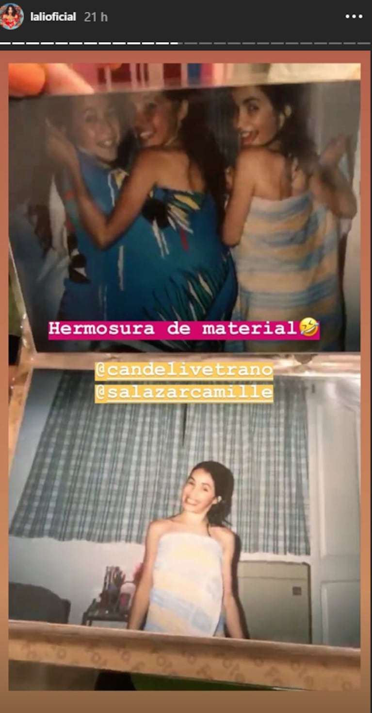 Camila Salazar compartió sus fotos retro con Lali Espósito, la China Suárez, Cande Vetrano y Gastón Soffritti
