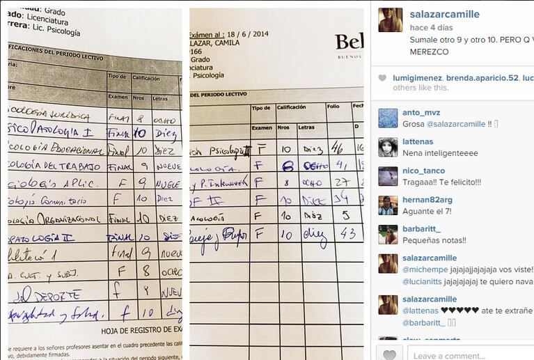  Camila Salazar: revelación en curvas... ¡y alumna ejemplar! (Foto: Instagram)