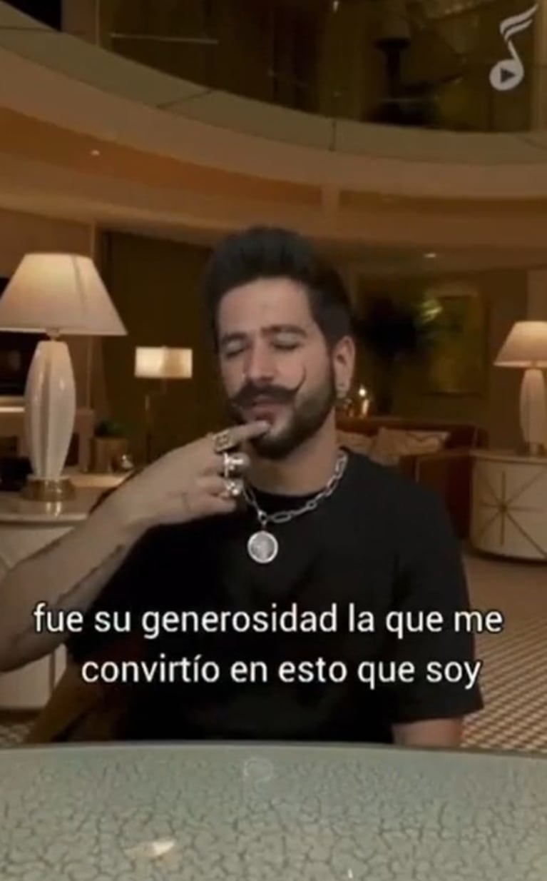 Camilo sorprendió con una reflexión sobre Evaluna: "Este bigote no es algo feo, sino que es chévere" 