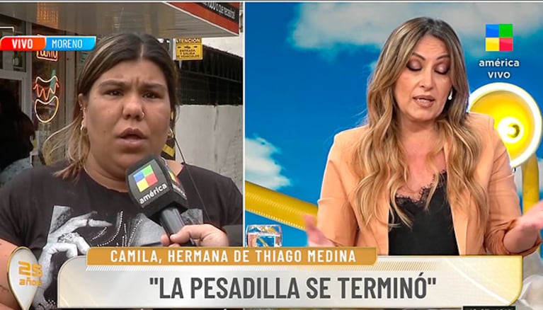 Camilota habló en Intrusos del rumor de pelea con Daniela Celis (Foto: captura de América)