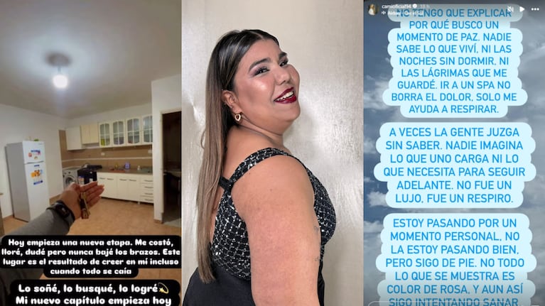 Camilota mostró su nuevo departamento y respondió a las críticas: “Hoy me elijo primero a mí” | Créditos: Instagram @camioficial94