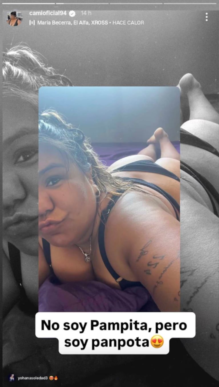 Camilota publicó una foto hot en bikini y se comparó con Pampita | Créditos: Instagram @camioficial94