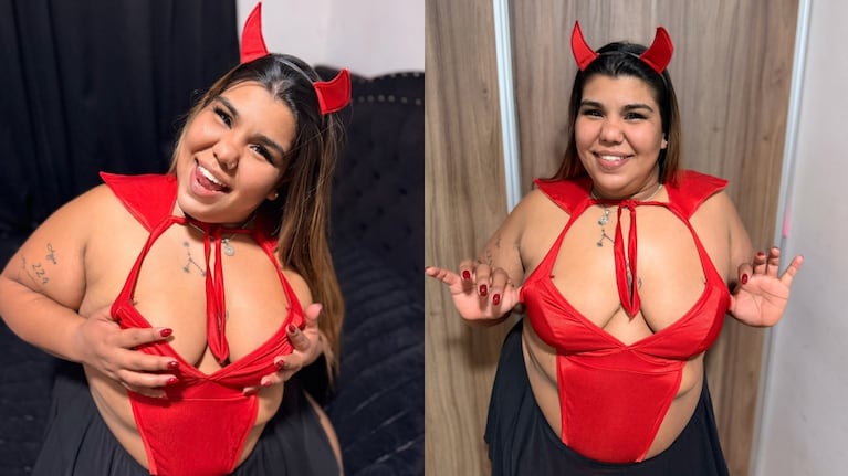 Camilota revolucionó las redes con sus fotos de “diablita hot”. Crédito: Instagram