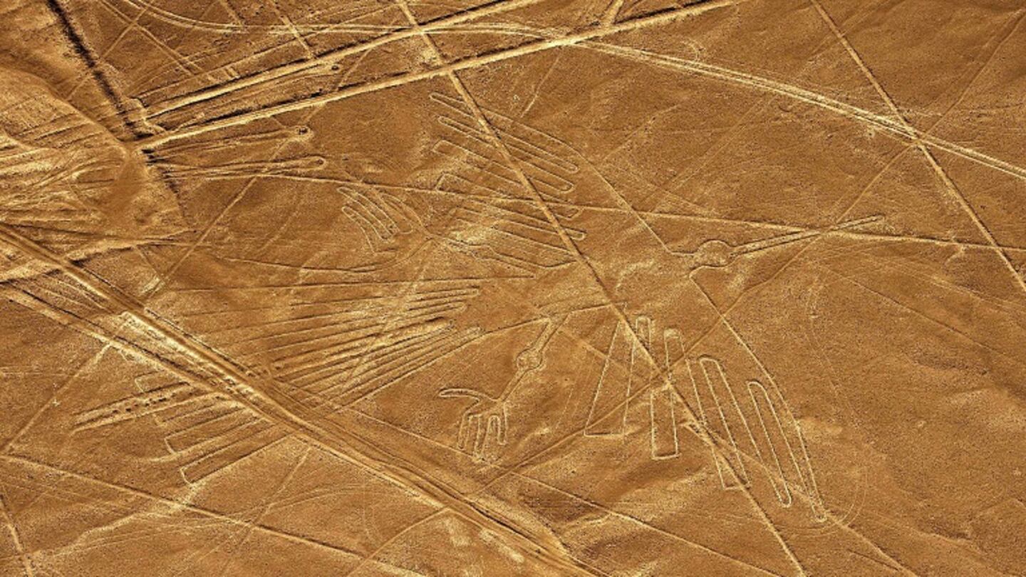 Camión dañó las líneas de los históricos geoglifos de Nazca