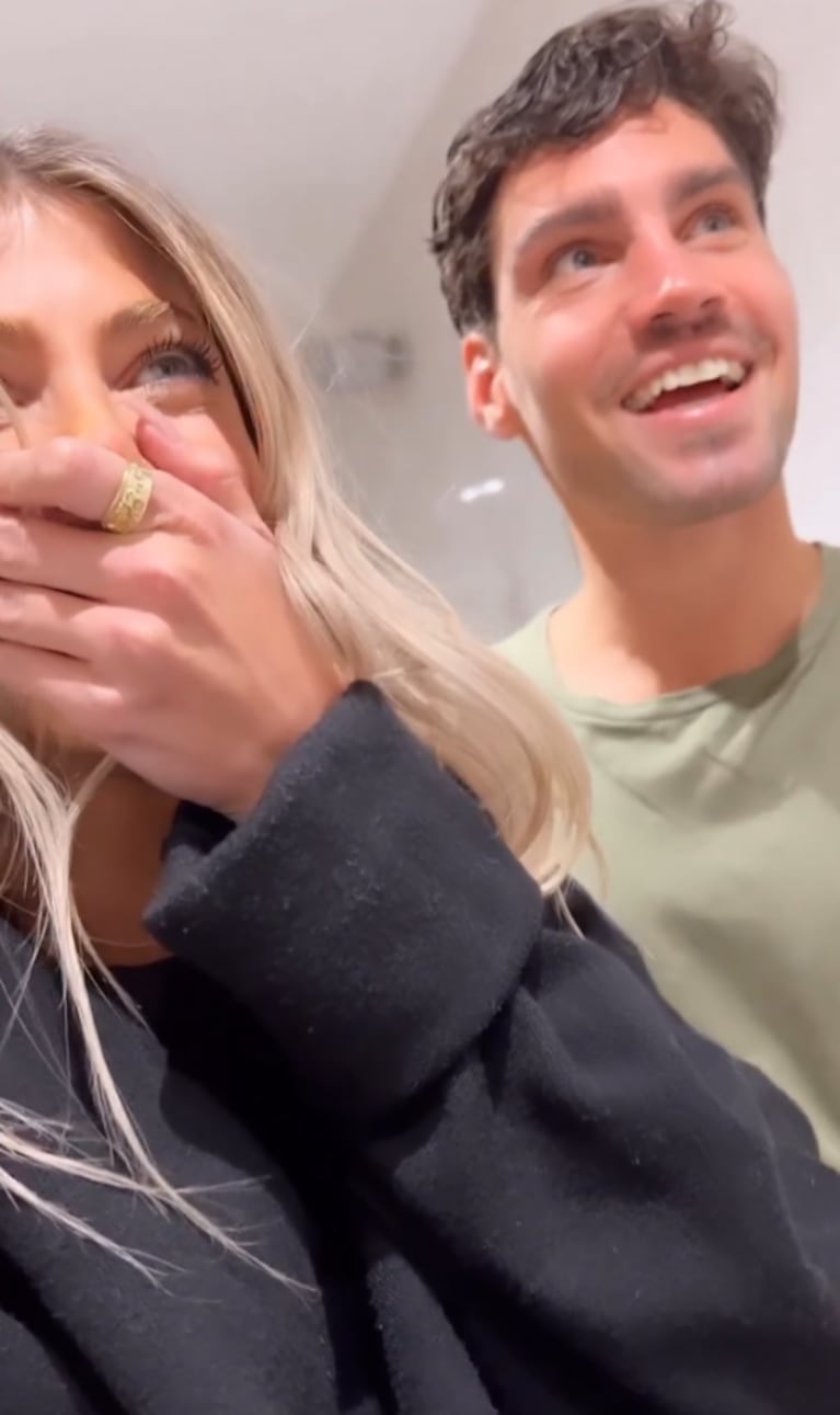 Cande Ruggeri compartió el dulce video de cuando se enteró de que estaba embarazada por primera vez