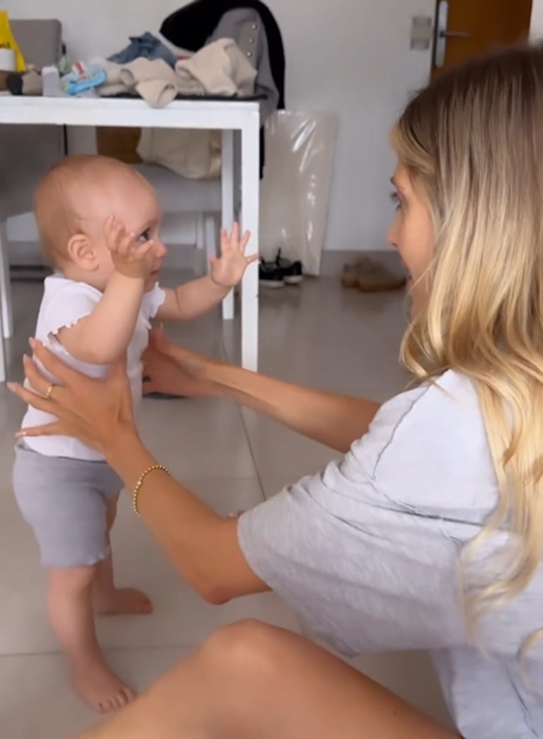 Cande Ruggeri compartió los primeros pasos de su hija Vita a los 10 meses: el emocionante video