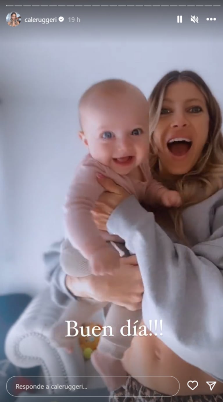 Cande Ruggeri enterneció a sus fans con el video más dulce bailando con su hija: "¡Buen día!"