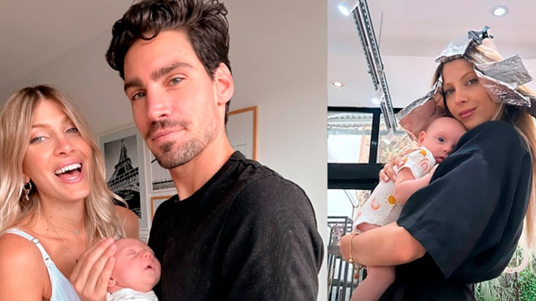 Cande Ruggeri fue a la peluquería con su beba y su novio.