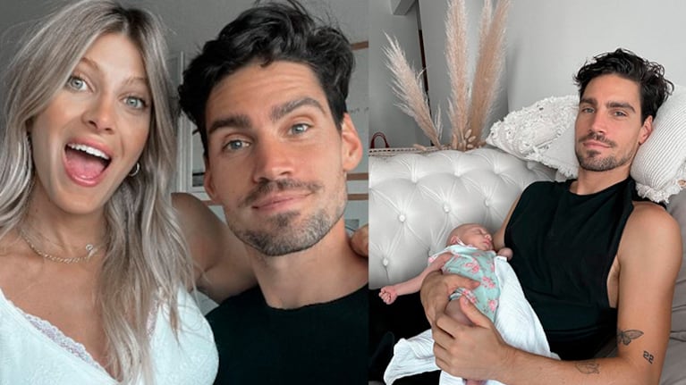 Cande Ruggeri y Nico Maccari vivieron este desopilante momento con Vita, su beba recién nacida.
