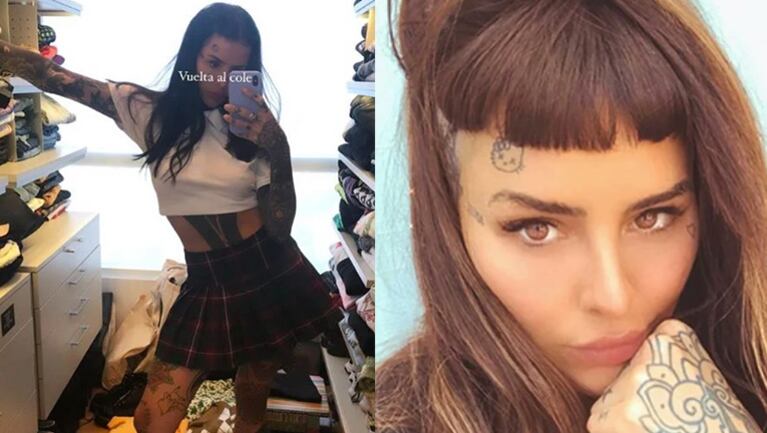 Cande también celebró la vuelta al cole de los chicos.