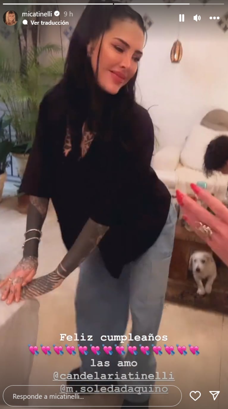 Cande Tinelli celebró su cumple con Coti Sorokin, su hermana Micaela y su mamá Soledad Aquino: el tierno video