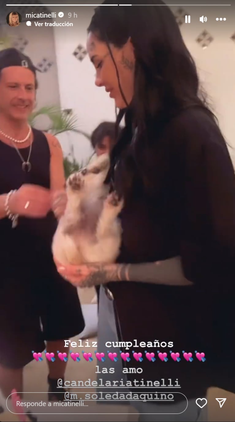 Cande Tinelli celebró su cumple con Coti Sorokin, su hermana Micaela y su mamá Soledad Aquino: el tierno video