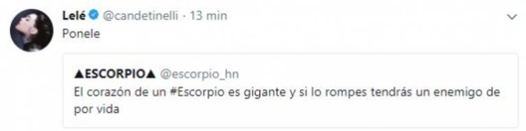 Cande Tinelli confirmó su separación de Franco Masini y publicó fuertes tweets: "El error está en desaparecer cuando más uno necesita al otro"