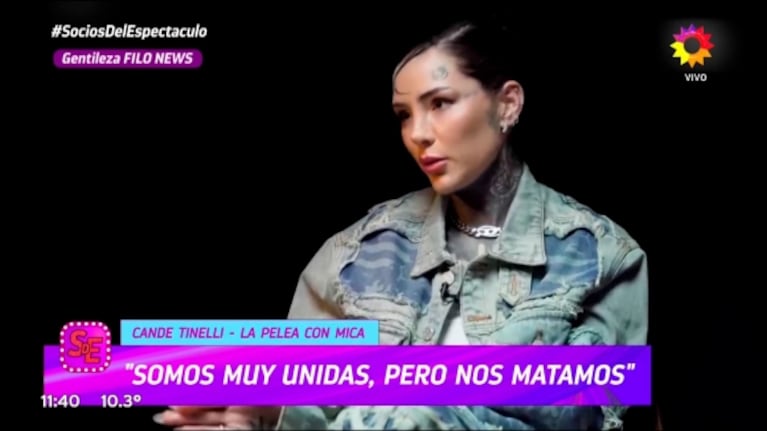 Cande Tinelli habló de sus idas y vueltas en su relación con Mica: "Ella quiere controlar todo"