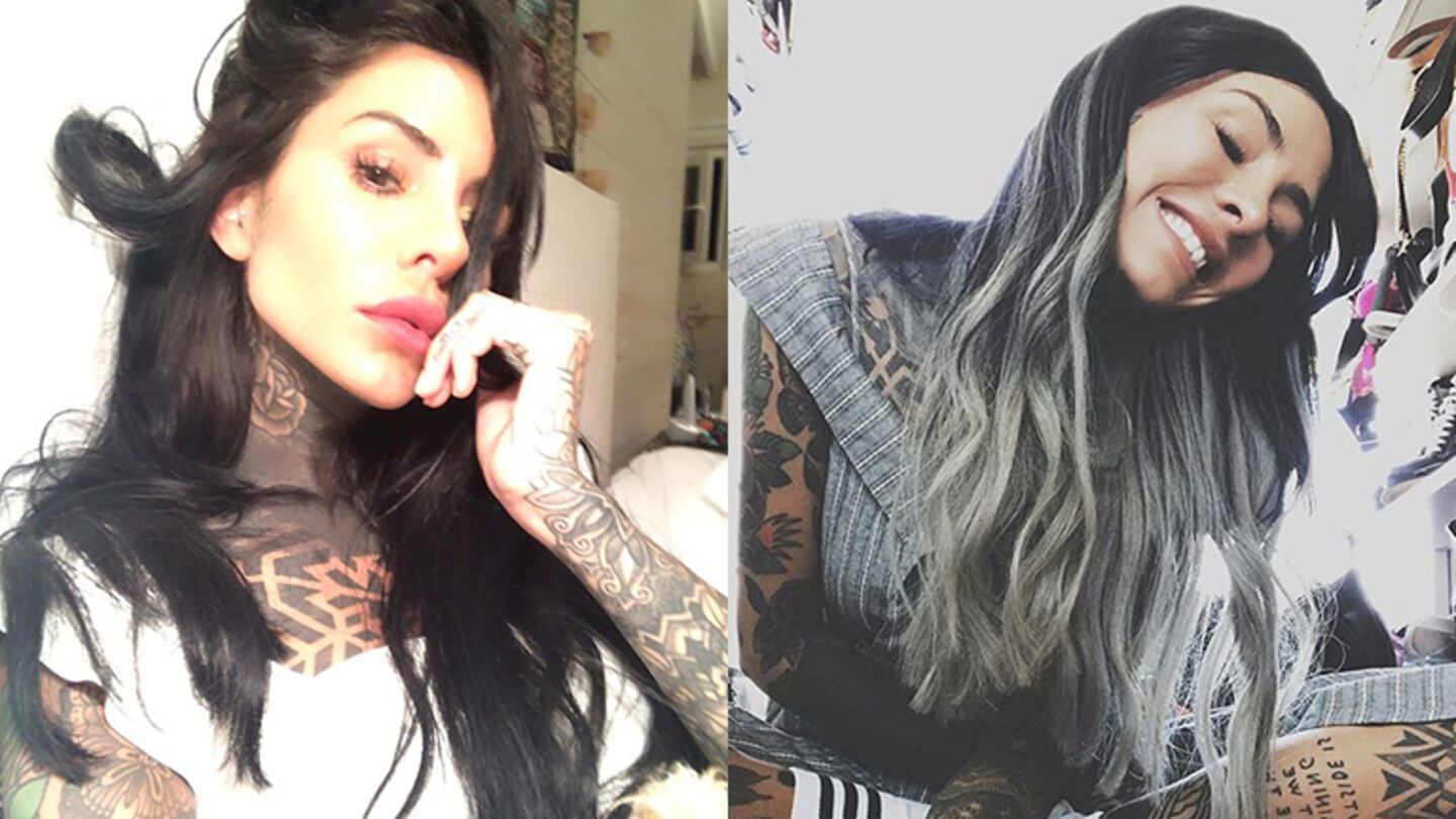 Cande Tinelli lució su nueva cabellera gris. 