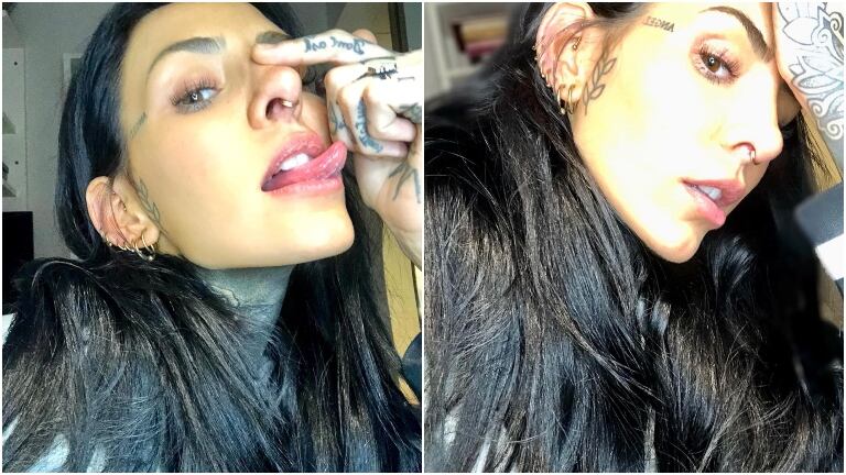 Cande Tinelli lució su nuevo piercing en la nariz: El septum más perfecto que tuve en mi vida