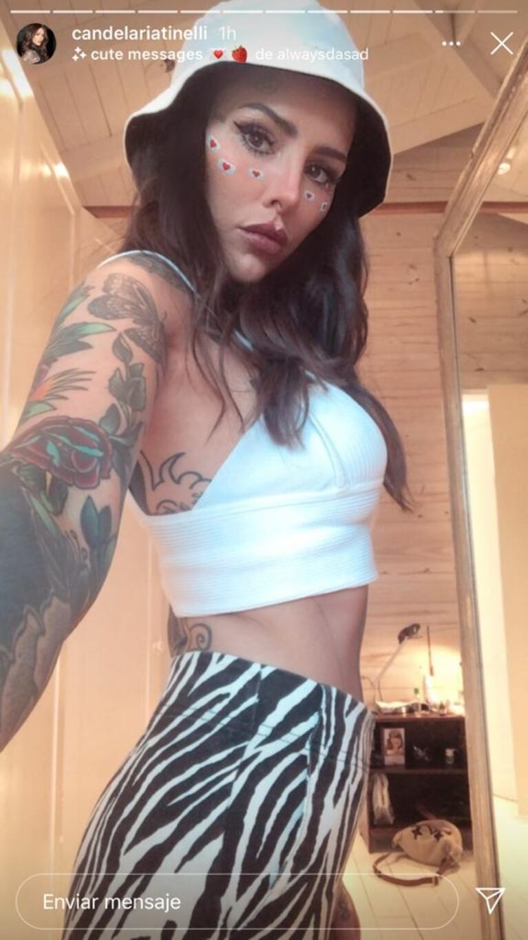 Cande Tinelli mostró su cuerpo al natural y reveló: "Si yo antes veía esto, vomitaba castigándome"