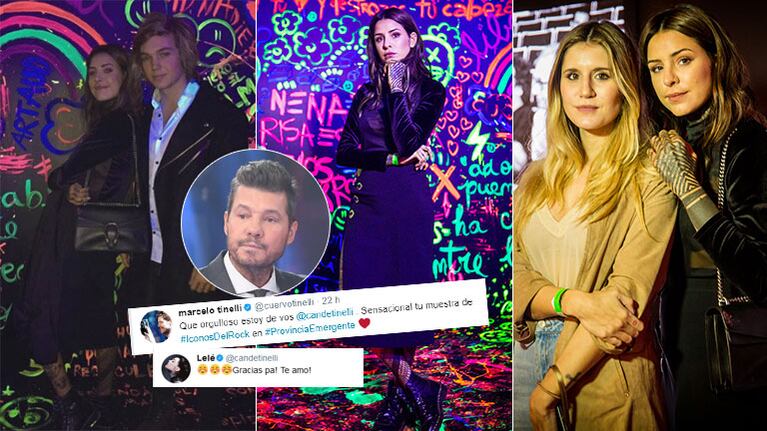 Cande Tinelli participó en un festival de arte (Fotos: Ministerio de Gestión Cultural e Instagram)