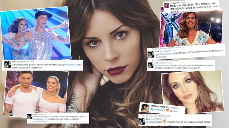 Cande Tinelli, picantes tweets durante la semifinal del Bailando (Foto: web y Twitter)