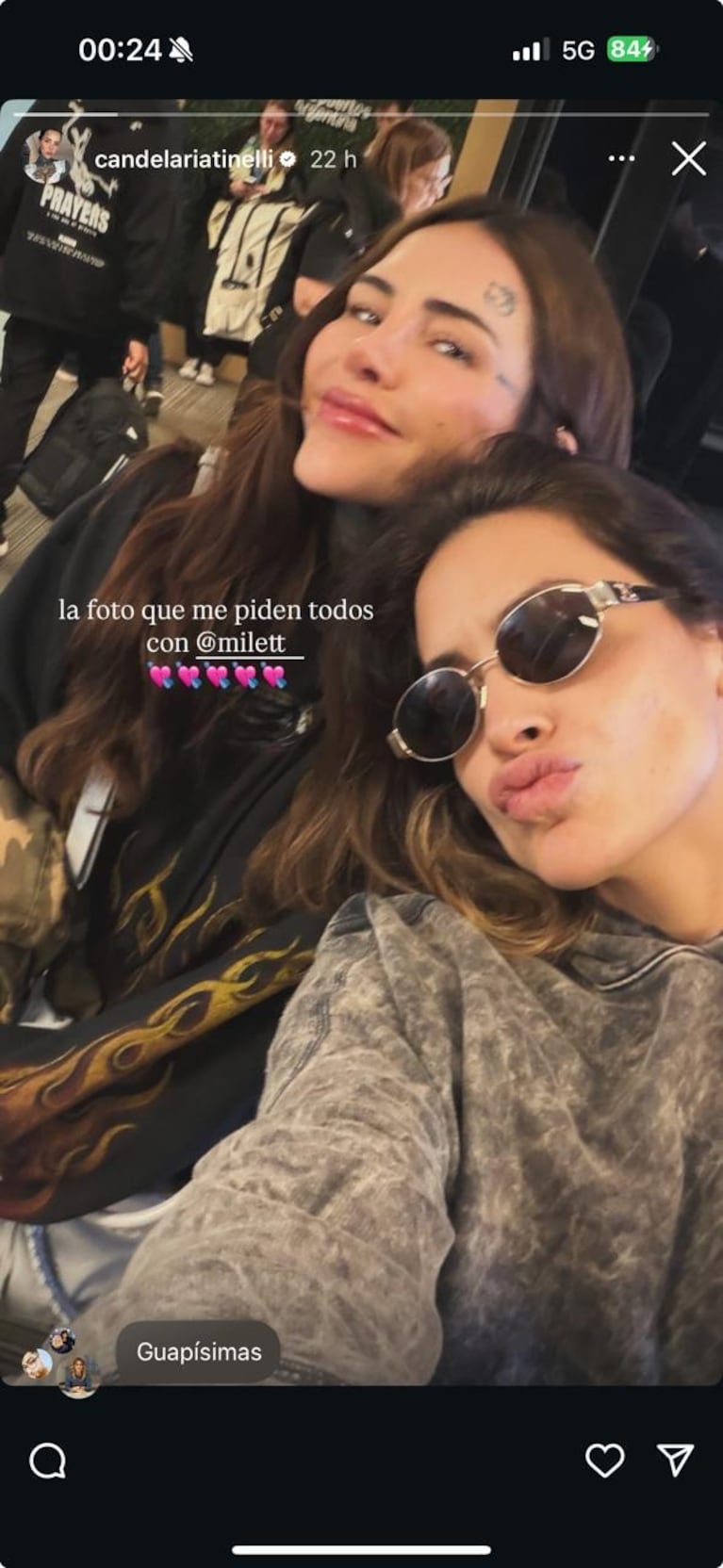 Cande Tinelli publicó una foto de Milett Figueroa y revolucionó las redes: “Me la pedían” | Créditos: Instagram @candelariatinelli