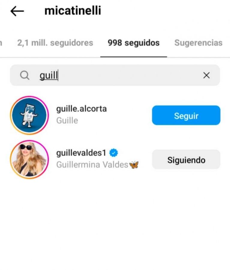 Cande Tinelli reveló por qué dejó de seguir a Guillermina Valdés en redes tras su separación de Marcelo