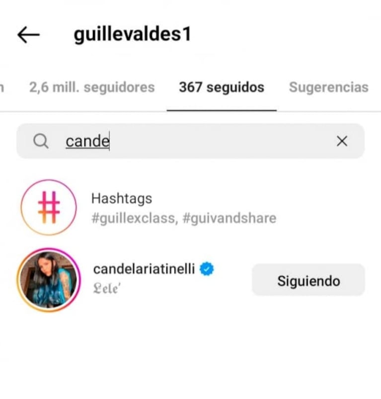 Cande Tinelli reveló por qué dejó de seguir a Guillermina Valdés en redes tras su separación de Marcelo
