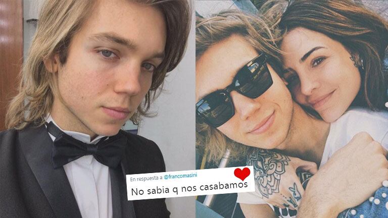 Cande Tinelli vio una foto de Franco Masini con un elegante smoking negro ¡y bromeó!: No sabíamos que nos...