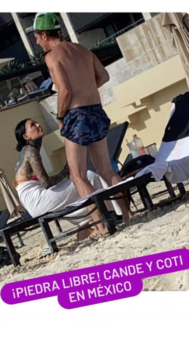 Cande Tinelli y Coti partieron de vacaciones a México junto a los hijos del músico: ¡las fotos!