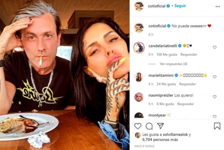 Cande Tinelli y Coti Sorokin blanquearon su noviazgo tras los rumores de romance: "Lo bueno que estás"