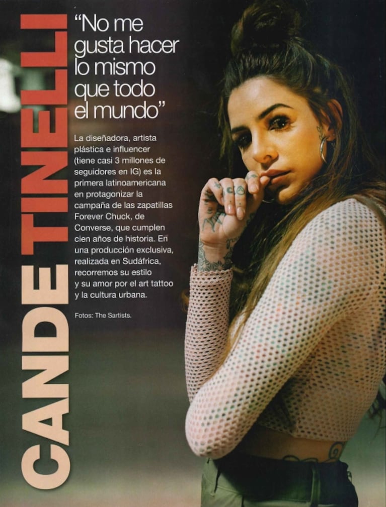 Cande Tinelli y su primera campaña internacional desde Sudáfrica: "No me gusta hacer lo mismo que todo el mundo"