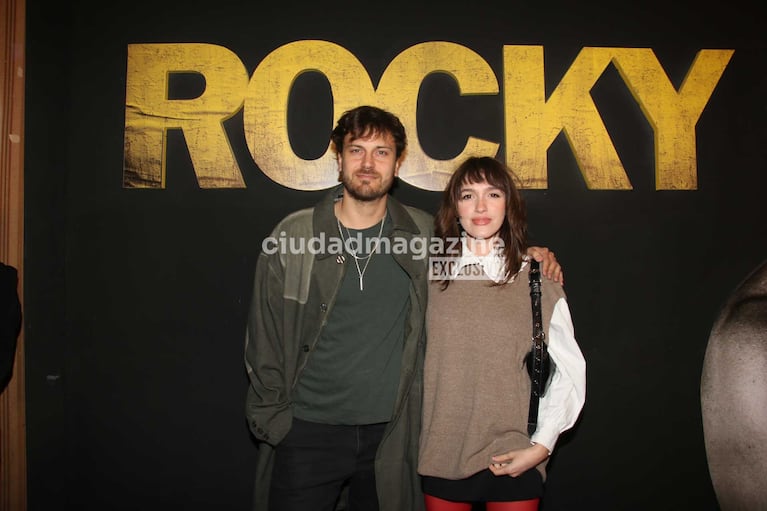 Cande Vetrano y Andrés Gil, en el estreno de Rocky. Foto: Movilpress.