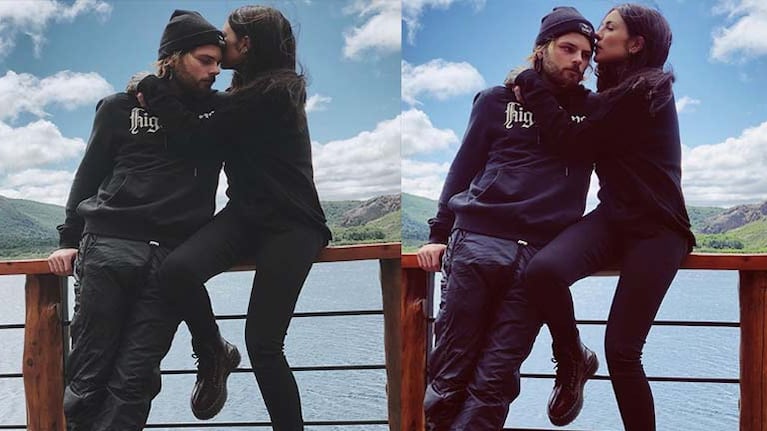 Cande y Luca viajaron al sur para celebrar su primer año de novios.