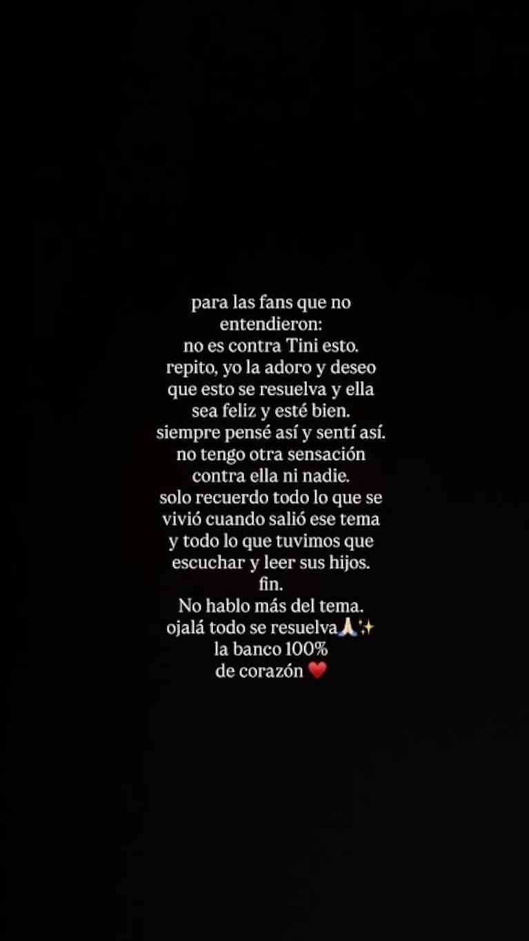 Cande y Mica Tinelli recularon tras sus posteos contra Alejandro Stoessel. Crédito: Instagram