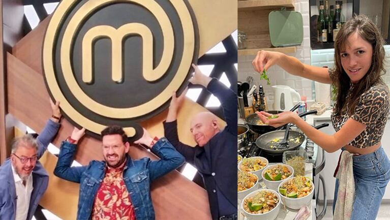 Cande ya está estudiando para romperla en el certamen de cocina.