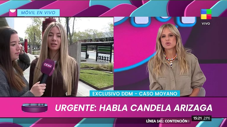 Candela Arizaga habló de Facundo Moyano (Foto: captura de América).