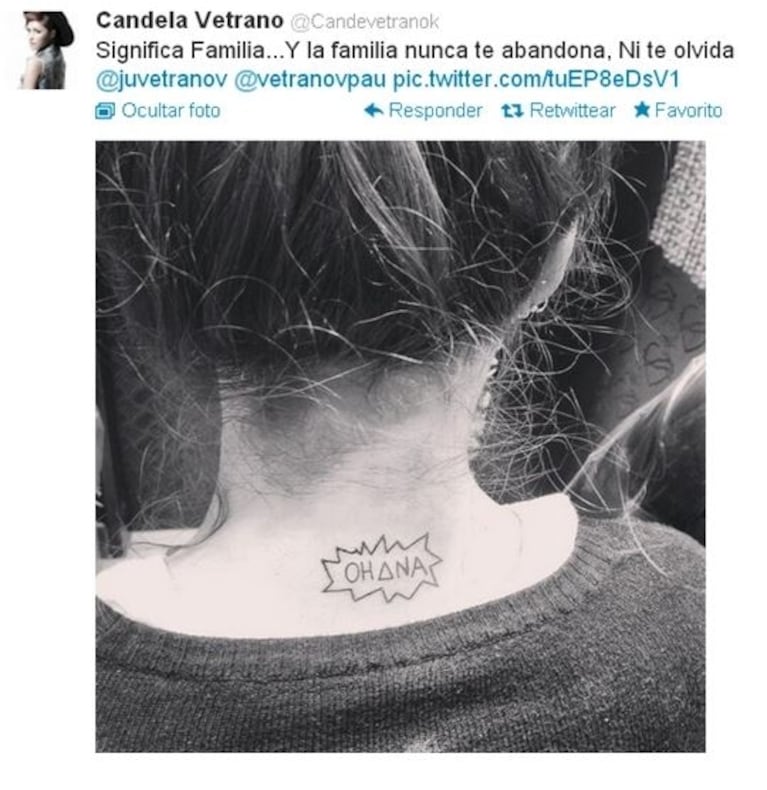 Candela Vetrano, una diosa arrepentida de sus tatuajes: "Tengo tres y me los quiero sacar todos"