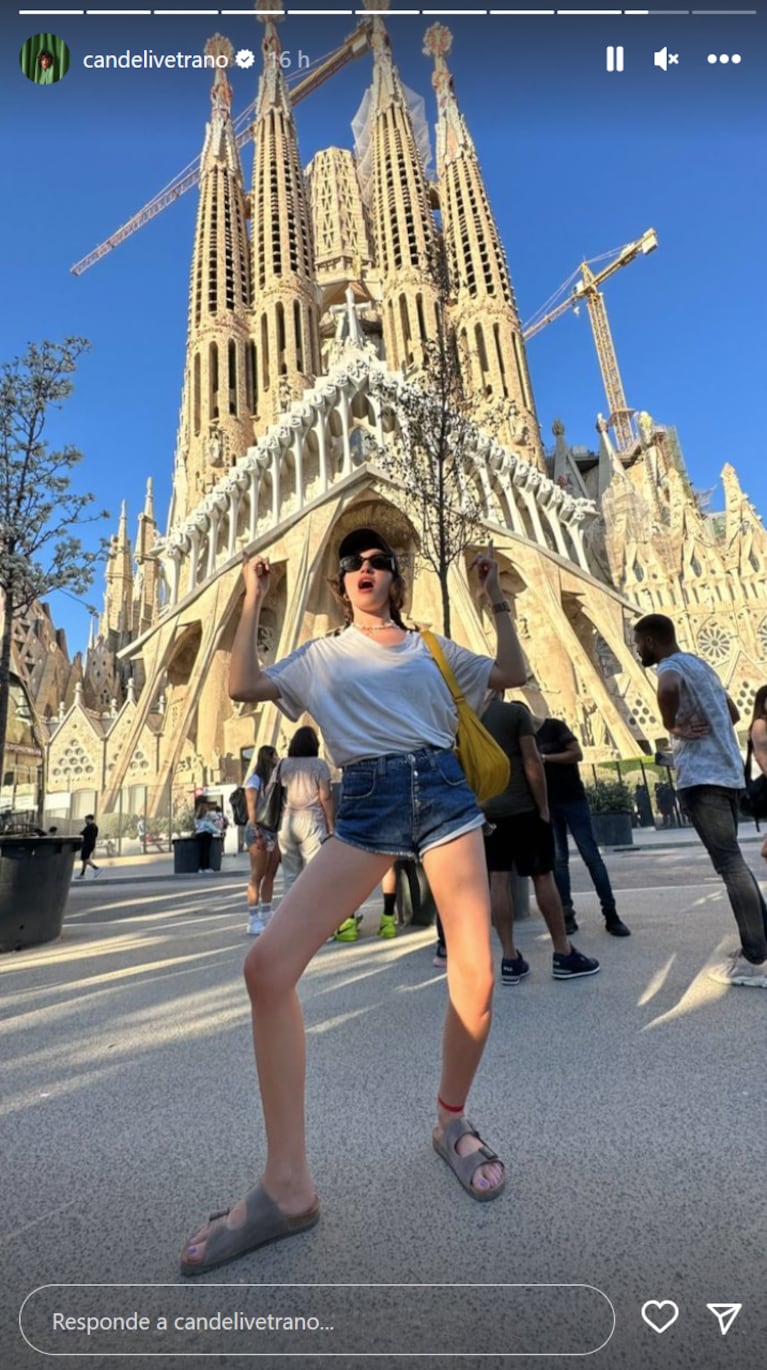 Candela Vetrano y Andrés Gil compartieron las increíbles postales de sus vacaciones en Barcelona