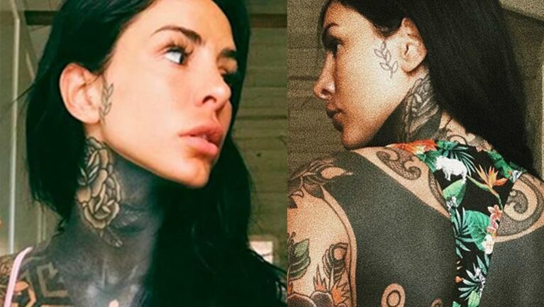 Candelaria defendió sus tatuajes.