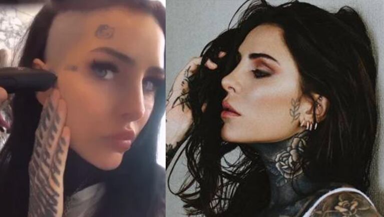 Candelaria se rapó y se comparó con Britney Spears.