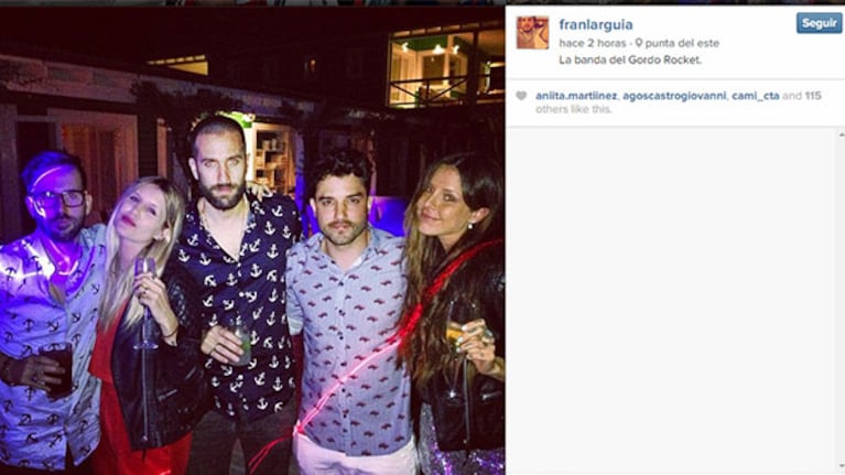 Candelaria Tinelli (der) junto a Lecouna (izq), Micaela, Tutti Diez y Fran Larguía (Foto: Instagram).