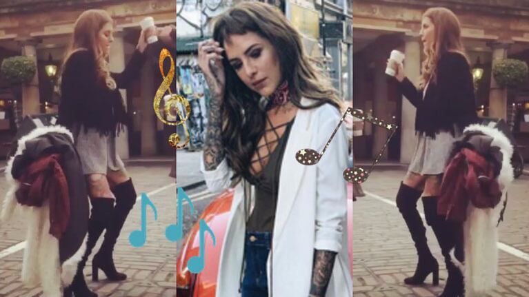 Candelaria Tinelli la rompe bailando cumbia en la calles de Londres