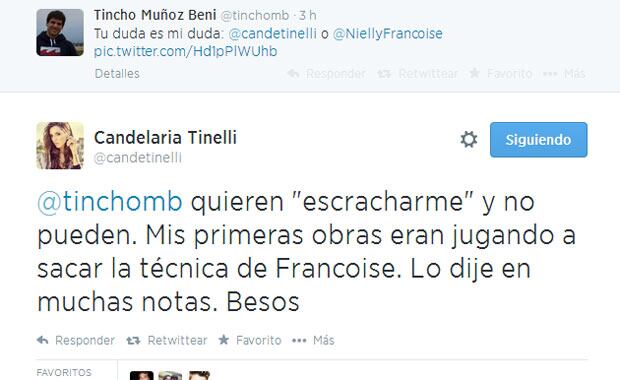 Candelaria Tinelli salió al cruce de las críticas (Fotos: Twitter). 